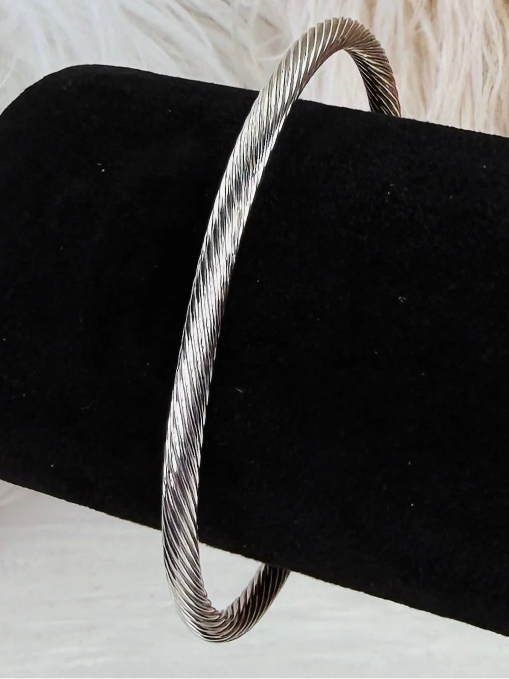 Pretty silvertone and goldtone, twisted cuff bracelet